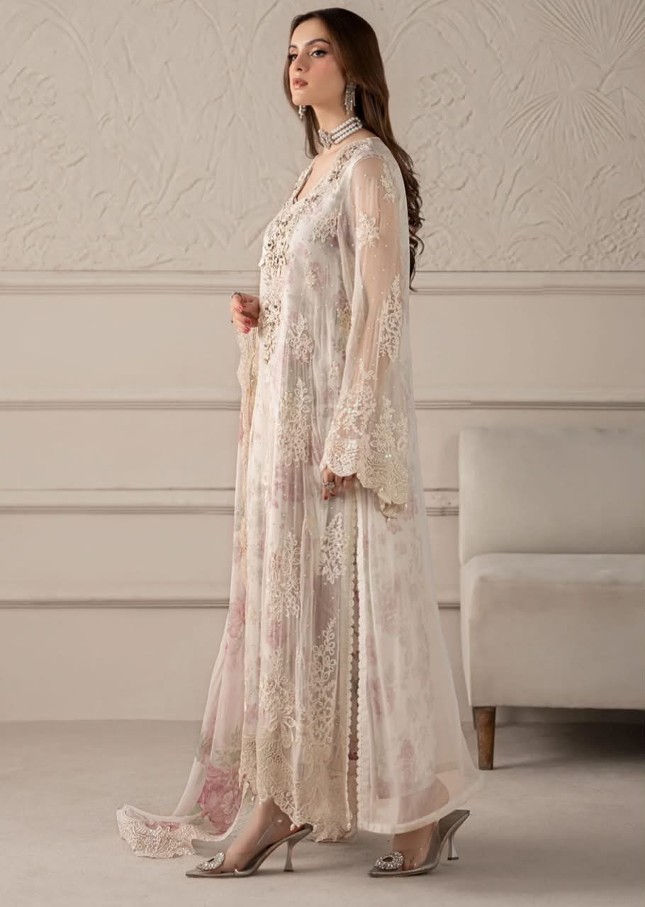 Maria B Luxury Chiffon Embroidered Dress